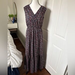 Beige by ECI Floral Maxi Dress | Sleeveless Button Front | Size Small